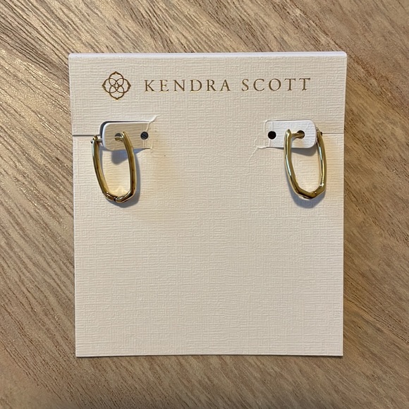 Kendra Scott Ellen Huggie 18k Gold Vermeil Earrings - Picture 2 of 6